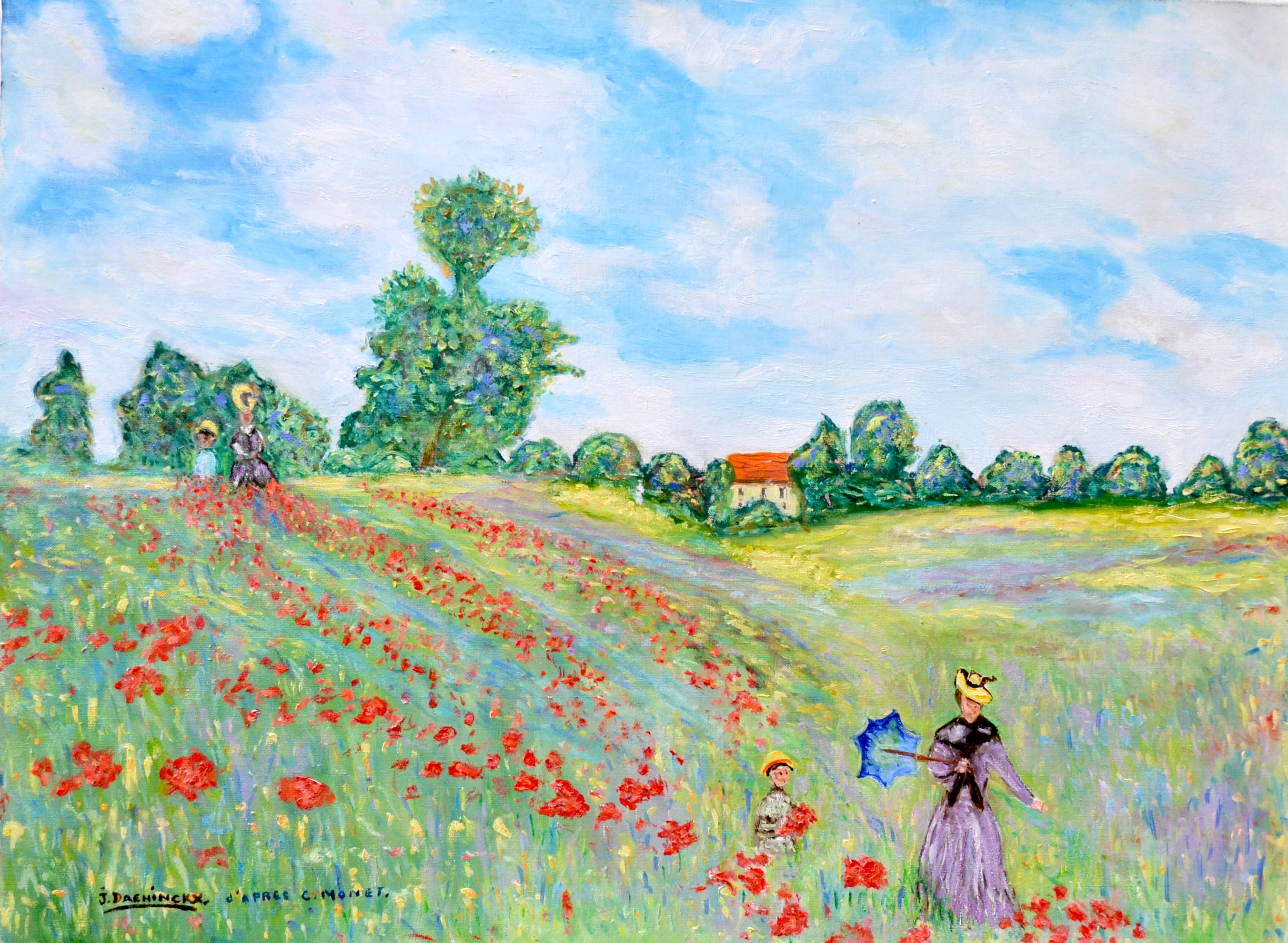 Coquelicots, d'après Monet